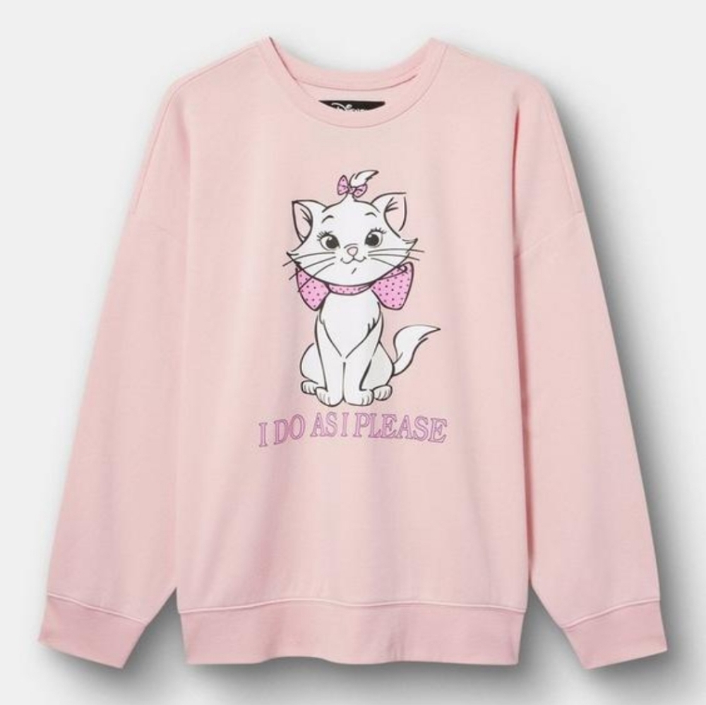 🆕️🎀🐱🎀 5X DISNEY ARISTOCATS ' MARIE ' CLASSIC FLEECE SWEATSHIRT 🎀🐱🎀